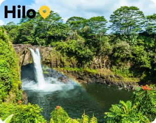 Rainbow falls in Hilo Hawaii